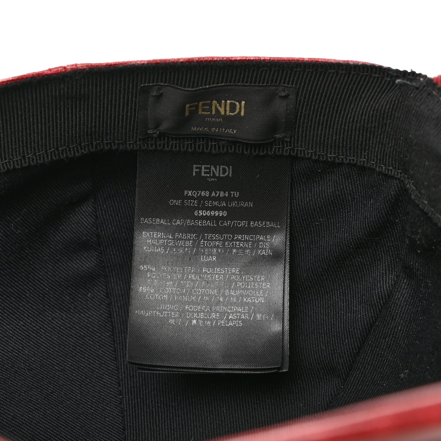 Glazed Fabric FF Baseball Hat Rosso