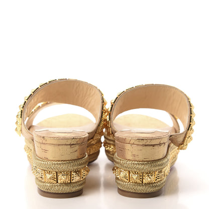 Christian Louboutin Liege Pepite 60 Platform Sandals 38 Version Gold 5 of 8