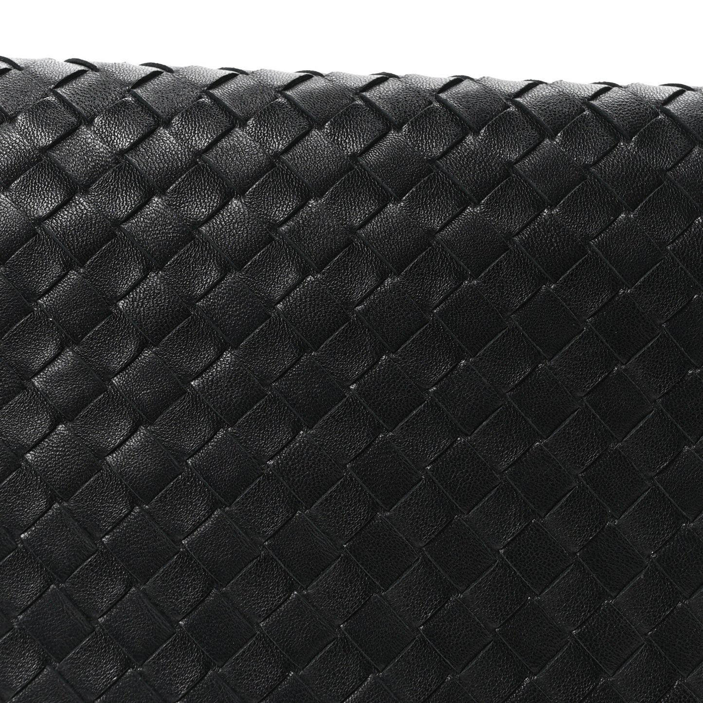 Nappa Intrecciato Medium Veneto Messenger Bag Black