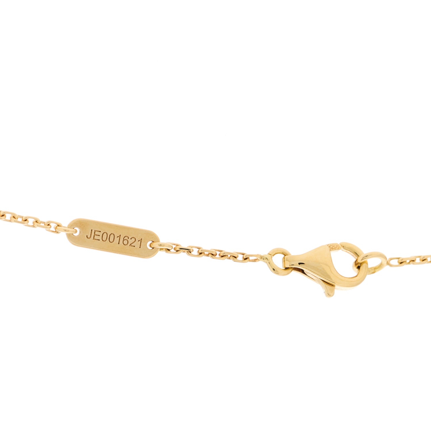 Van Cleef & Arpels 18K Yellow Gold Mother of Pearl Vintage Alhambra Pendant Necklace 4 of 4