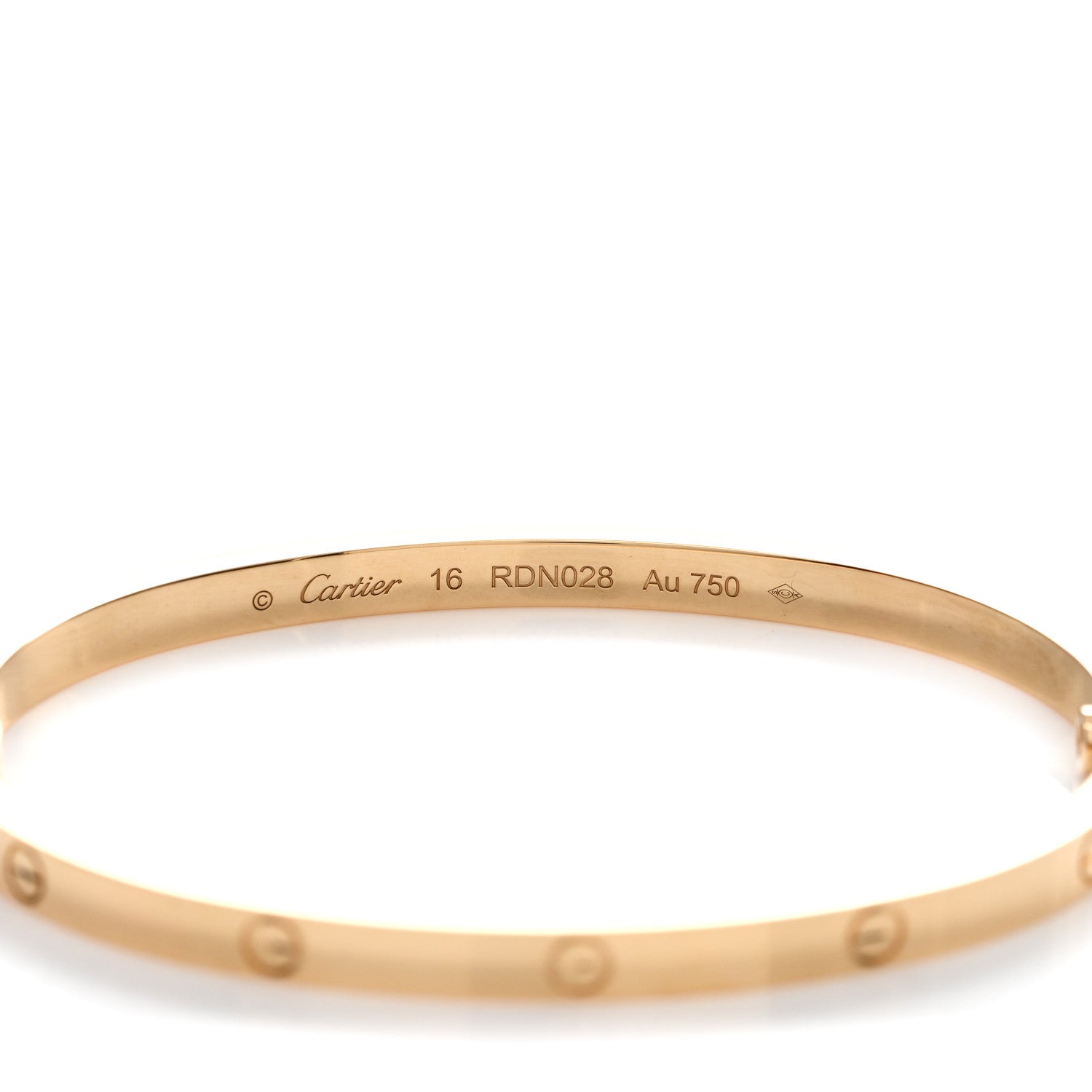 Cartier 18K Yellow Gold Small LOVE Bracelet 16 4 of 5