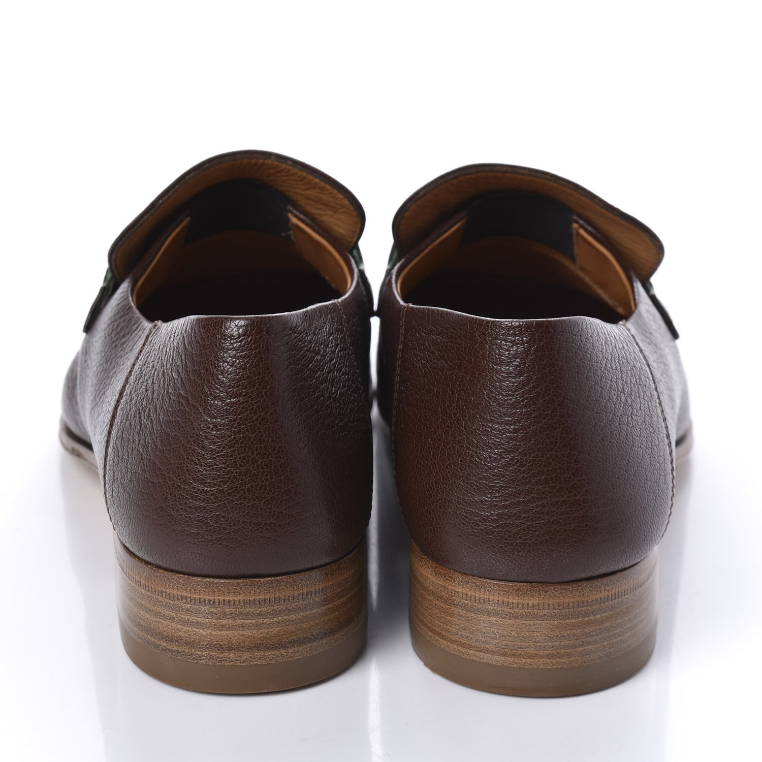 Gucci Havely Kid Web Mens Horsebit Loafers 8 Light Brown 6 of 10
