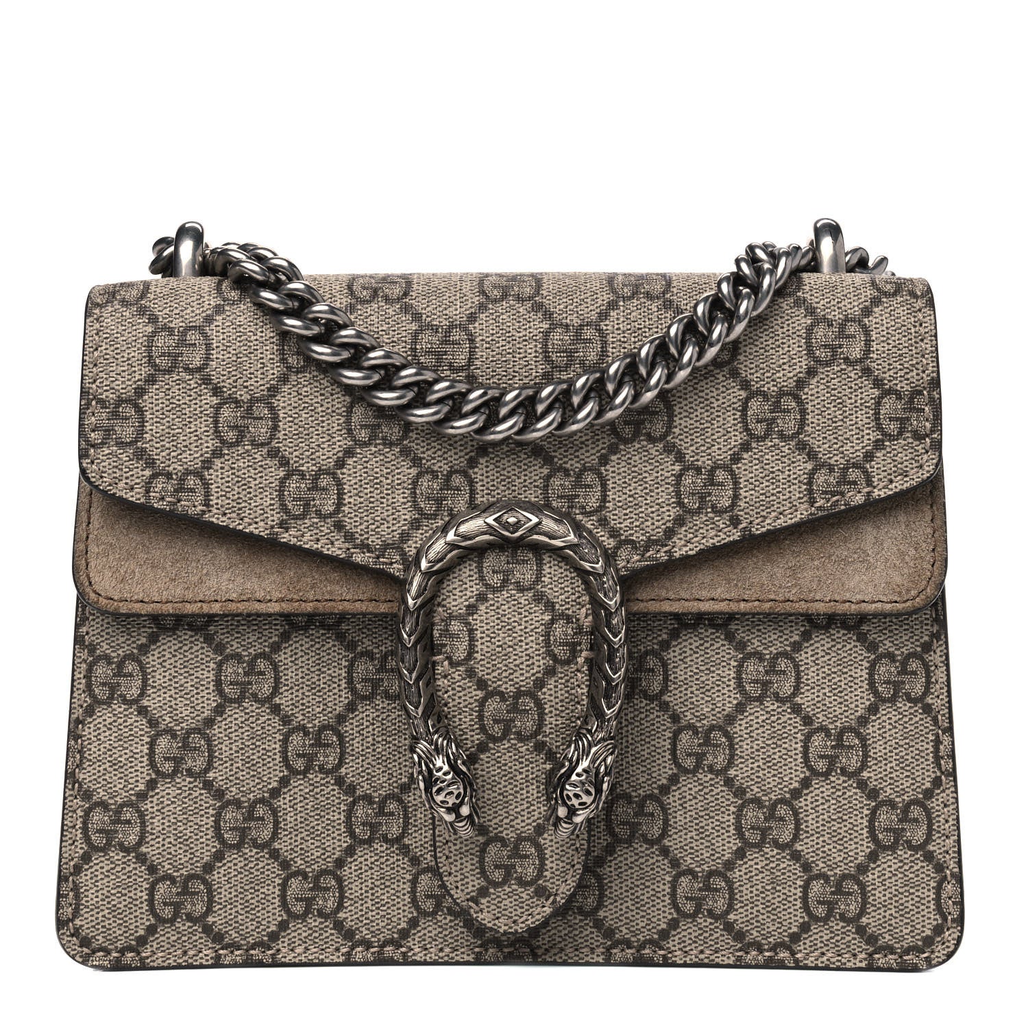 Gucci GG Supreme Monogram Mini Dionysus Shoulder Bag Taupe 1 of 4