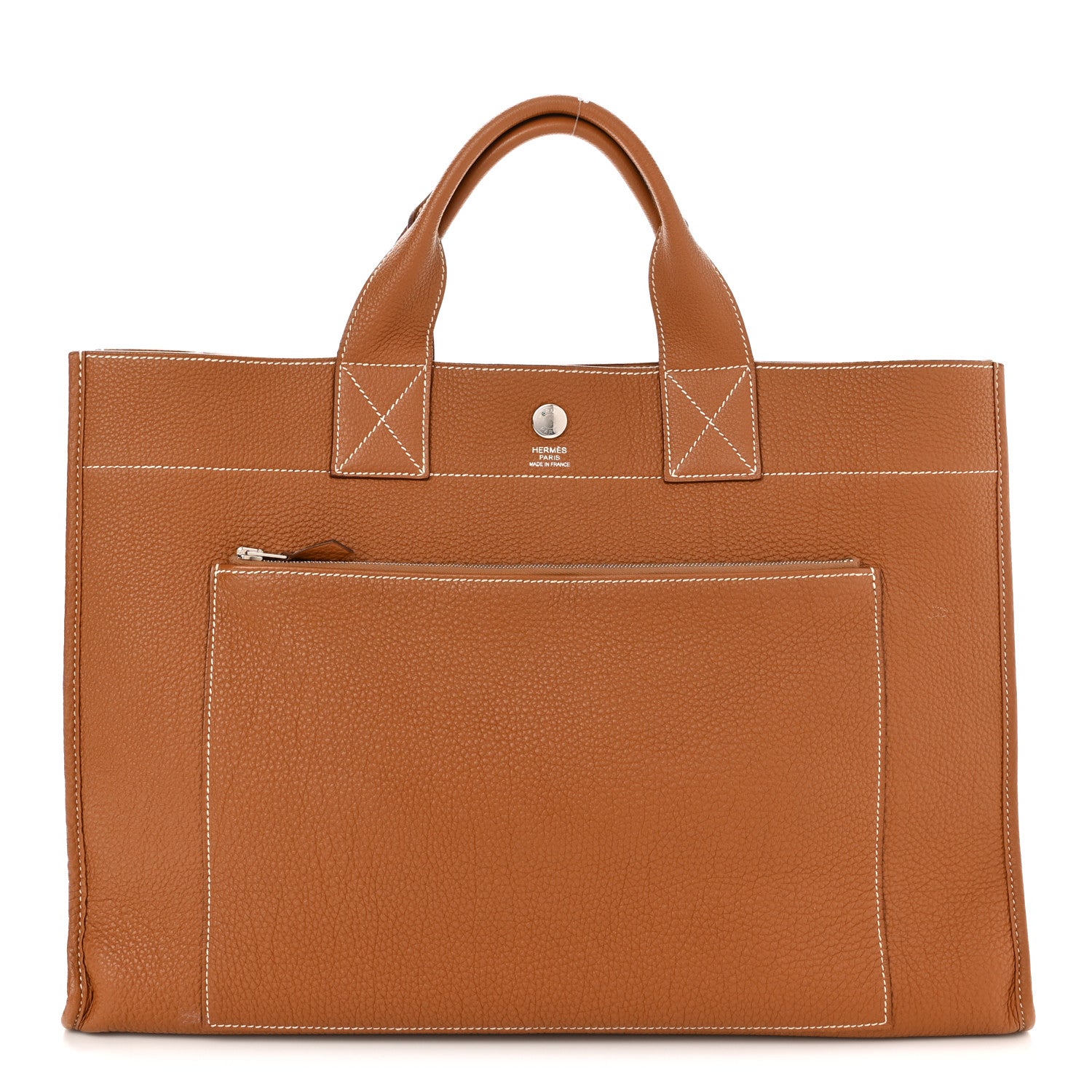Hermes Togo Front Pocket Tote Gold 1 of 10