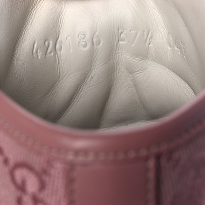 Gucci Monogram Womens High Top Sneakers 37.5 Pink Soft Pink 7 of 7