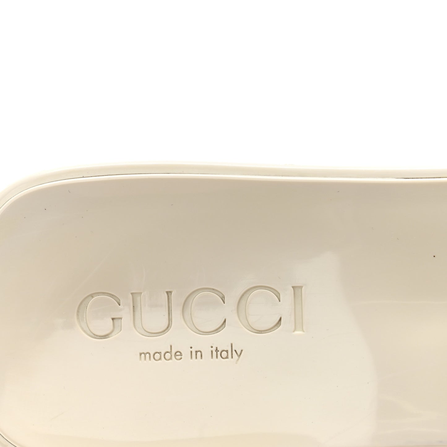 Rubber Gucci Logo Womens Platform 20/60mm Slide Sandals Mystic White