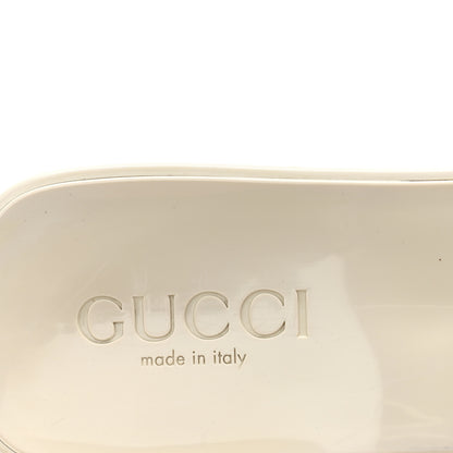 Gucci Rubber Gucci Logo Womens Platform 20/60mm Slide Sandals Mystic White 8 of 9