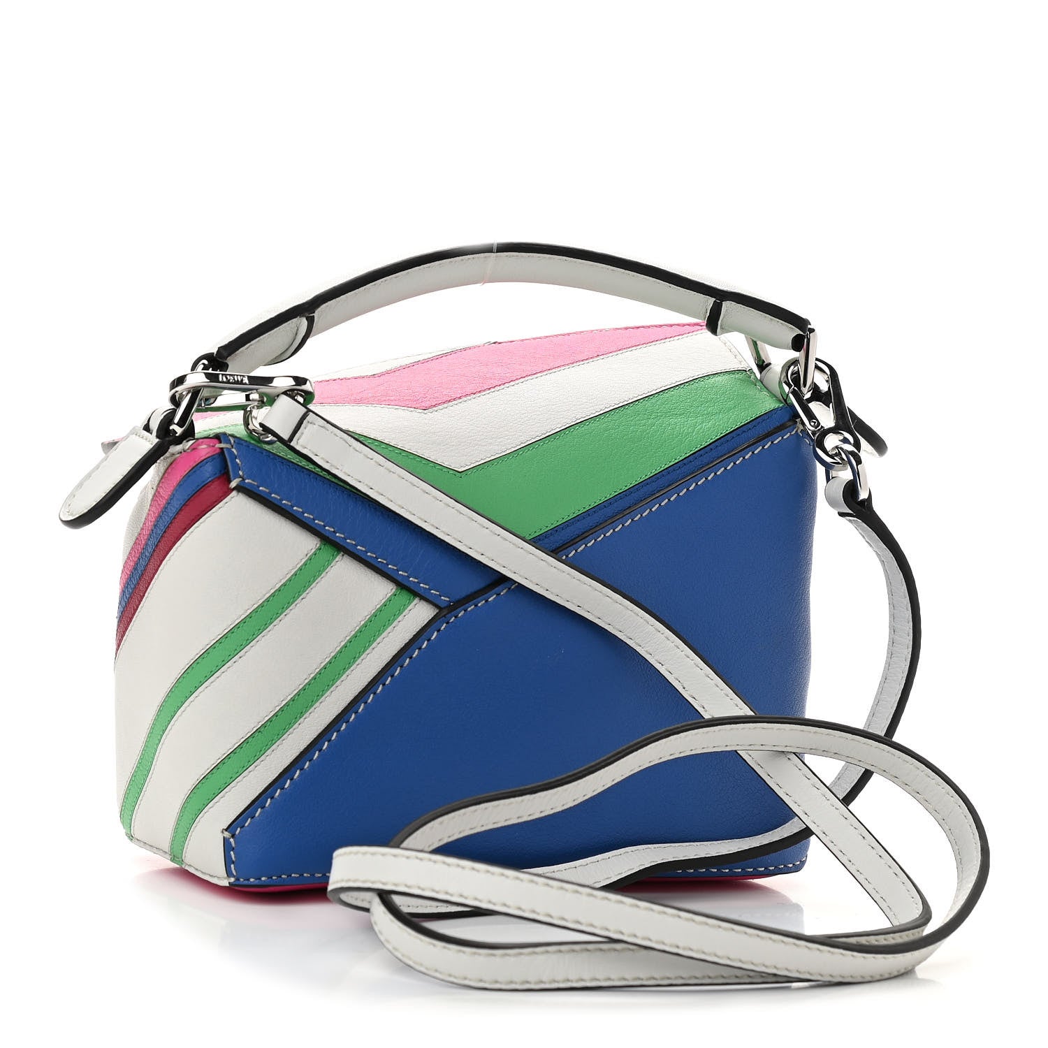 Loewe Calfskin Mini Puzzle Edge Bag Grey Multicolor 3 of 9