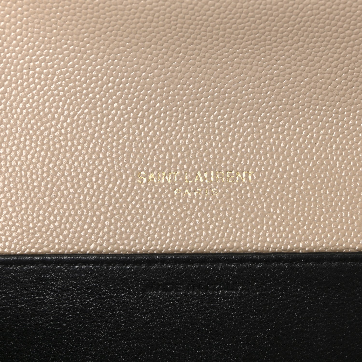 Saint Laurent Grain De Poudre Monogram Uptown Chain Wallet Dark Beige 6 of 10