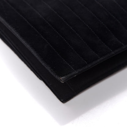 Chanel Velvet Vertical Horizontal Quilt Single Flap Black 14 of 14
