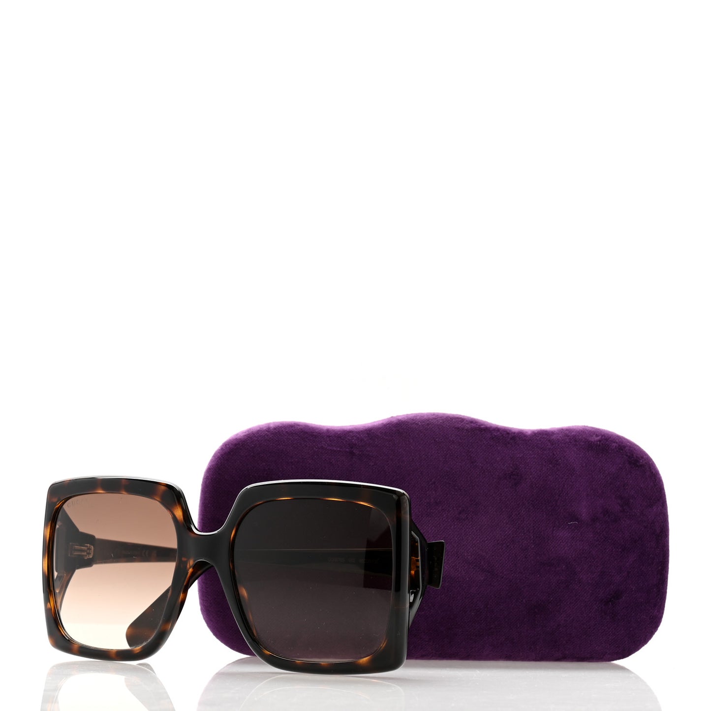 Acetate Square Frame Sunglasses GG0876S Tortoise