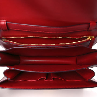 Celine Box Cakfskin Medium Classic Box Flap Bag Red 5 of 10