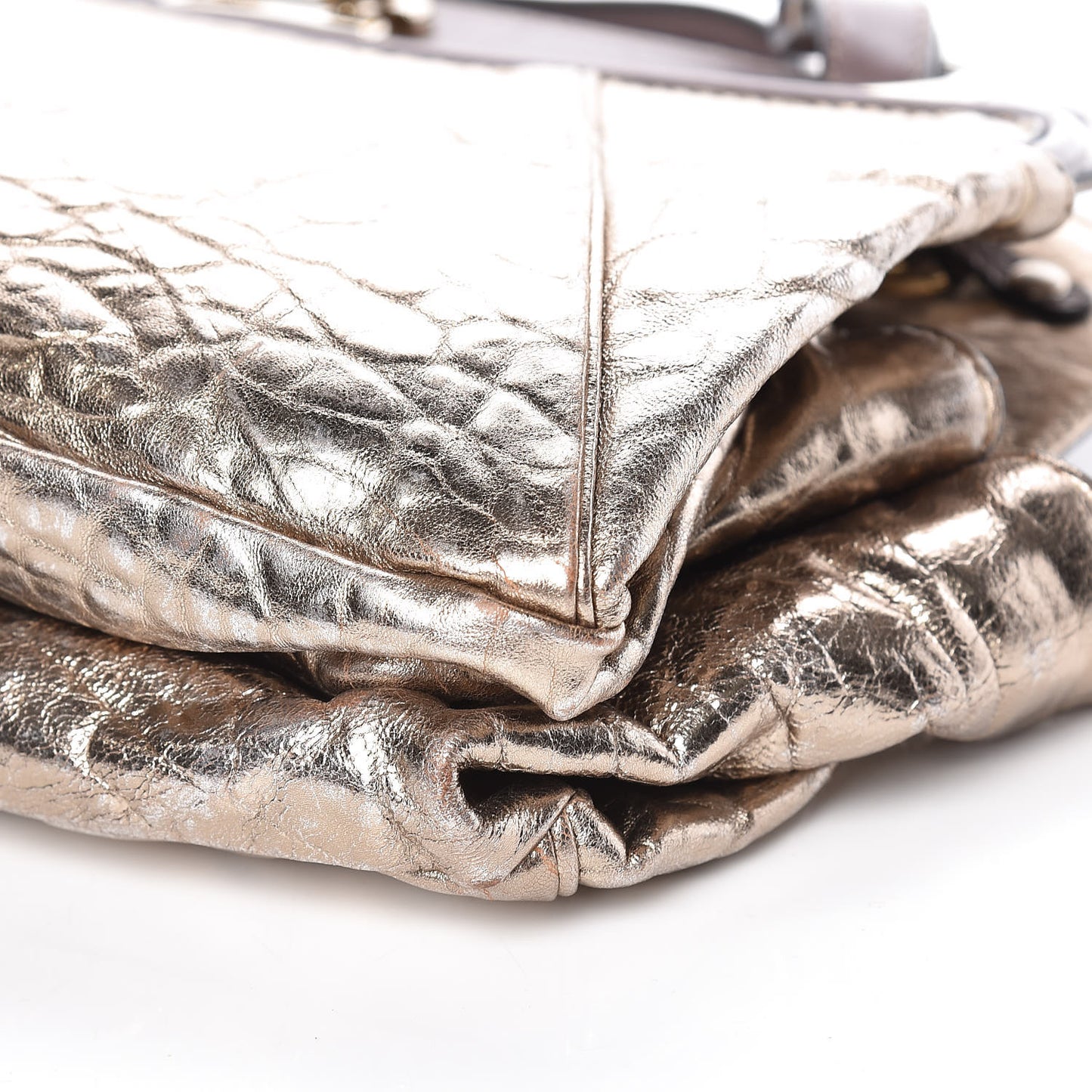 Metallic Calfskin Odessa Bag Gold