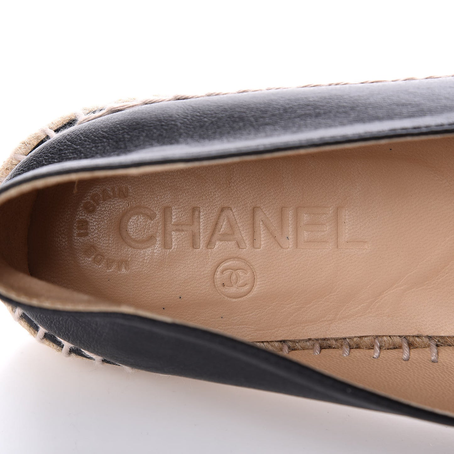 Lambskin CC Espadrilles 38 Black