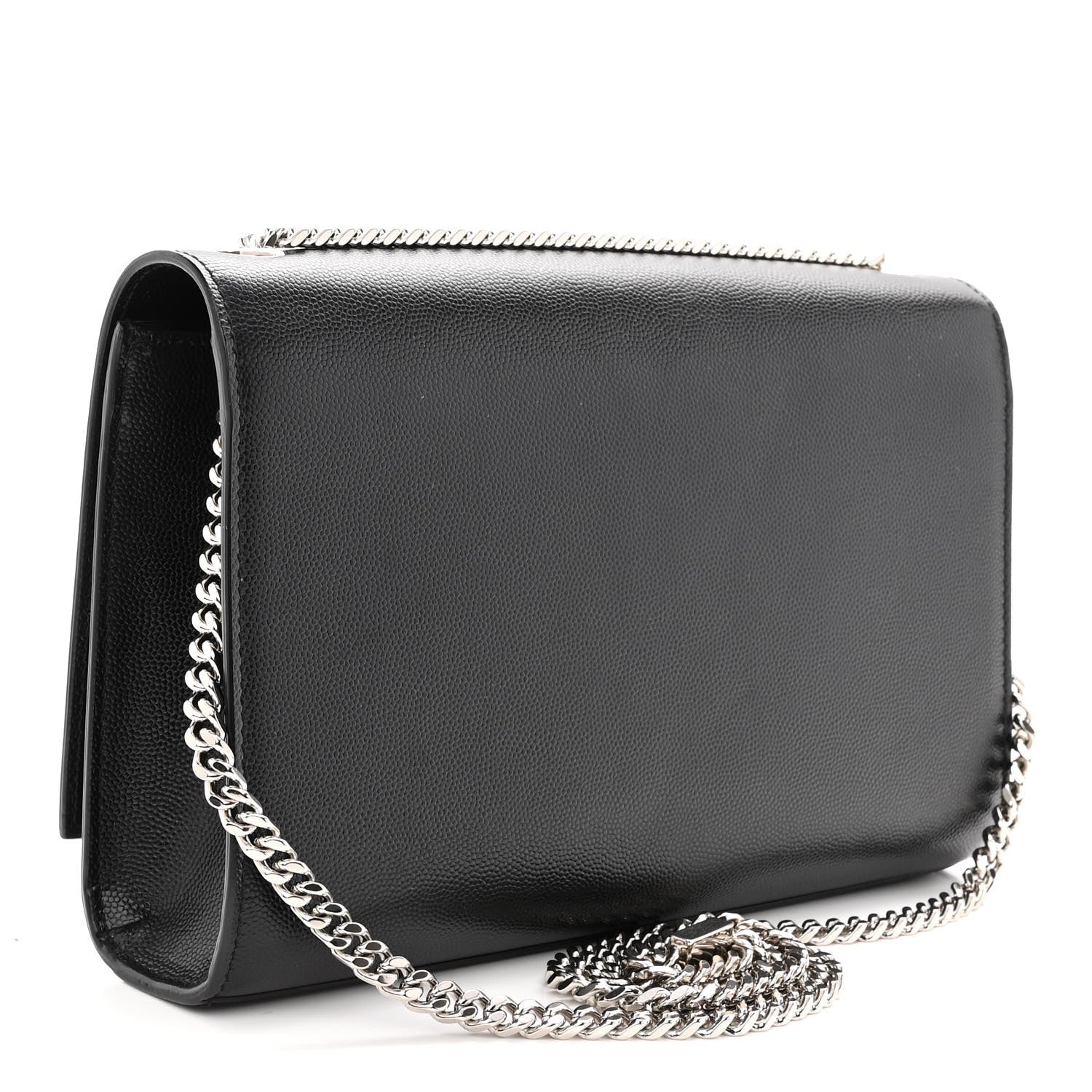 Saint Laurent Grain De Poudre Medium Classic Monogram Kate Satchel Black 3 of 9