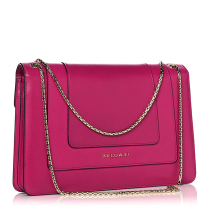 Bulgari Calfskin Serpenti Forever Shoulder Bag Pink 3 of 17