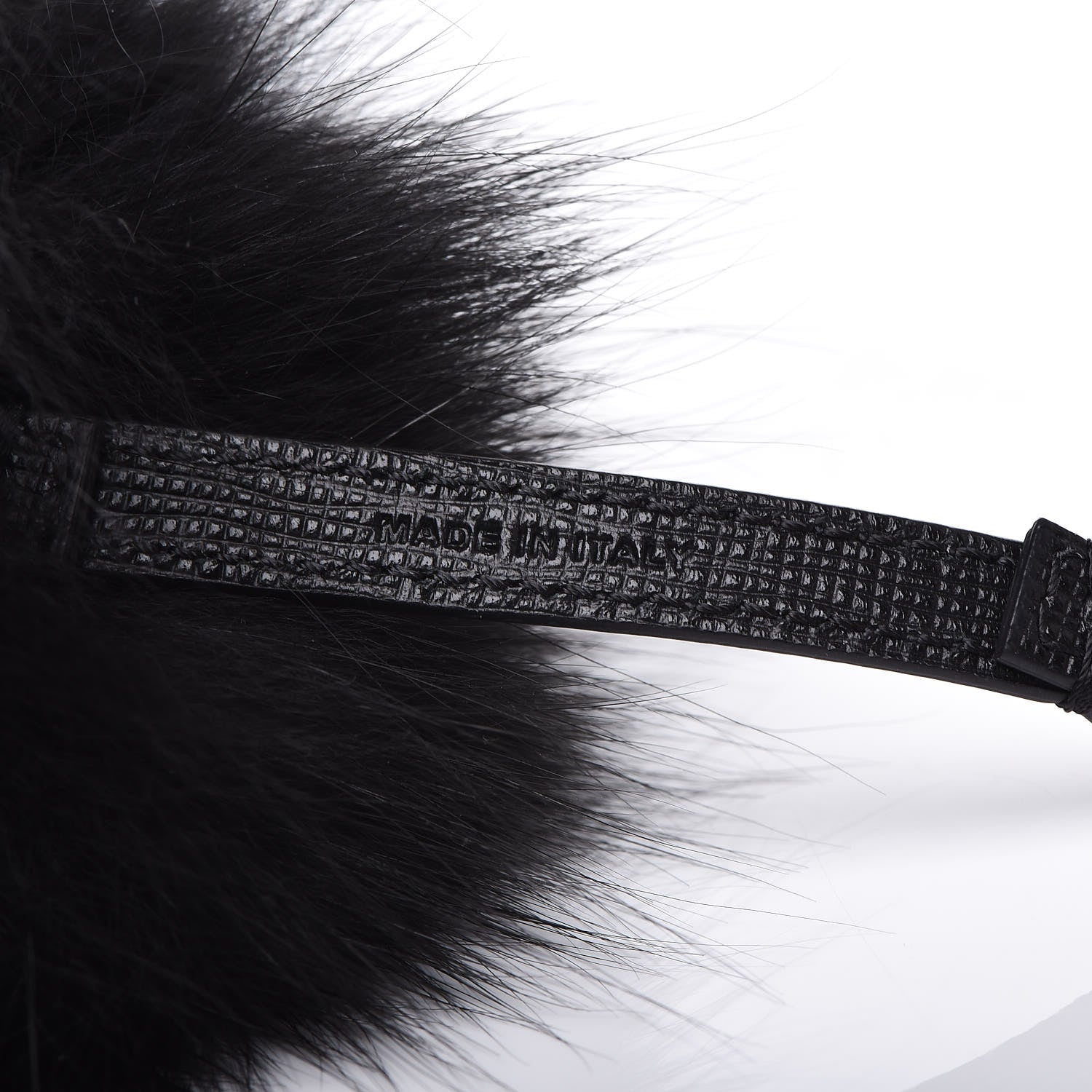 Fendi Fox Fur Pom Pom Bag Charm Black 5 of 5