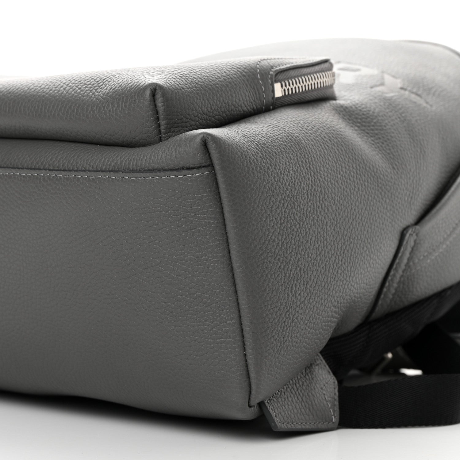 Burberry Calfskin Logo Embossed Backpack Charcoal Grey 9 of 11