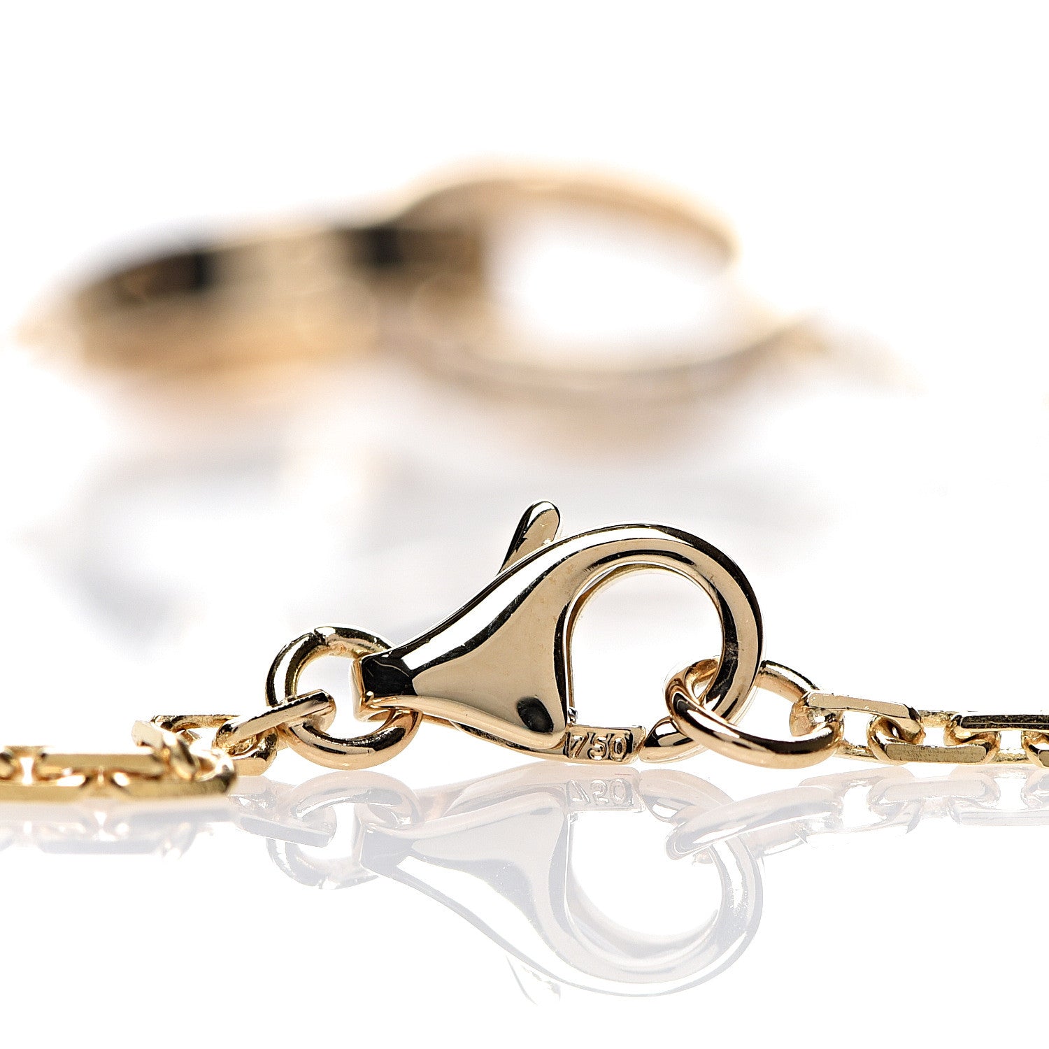 Cartier 18K Yellow Gold Diamond Interlocking LOVE Necklace 4 of 7