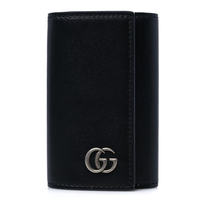 Gucci Calfskin GG Marmont 6 Key Holder Black 1 of 6