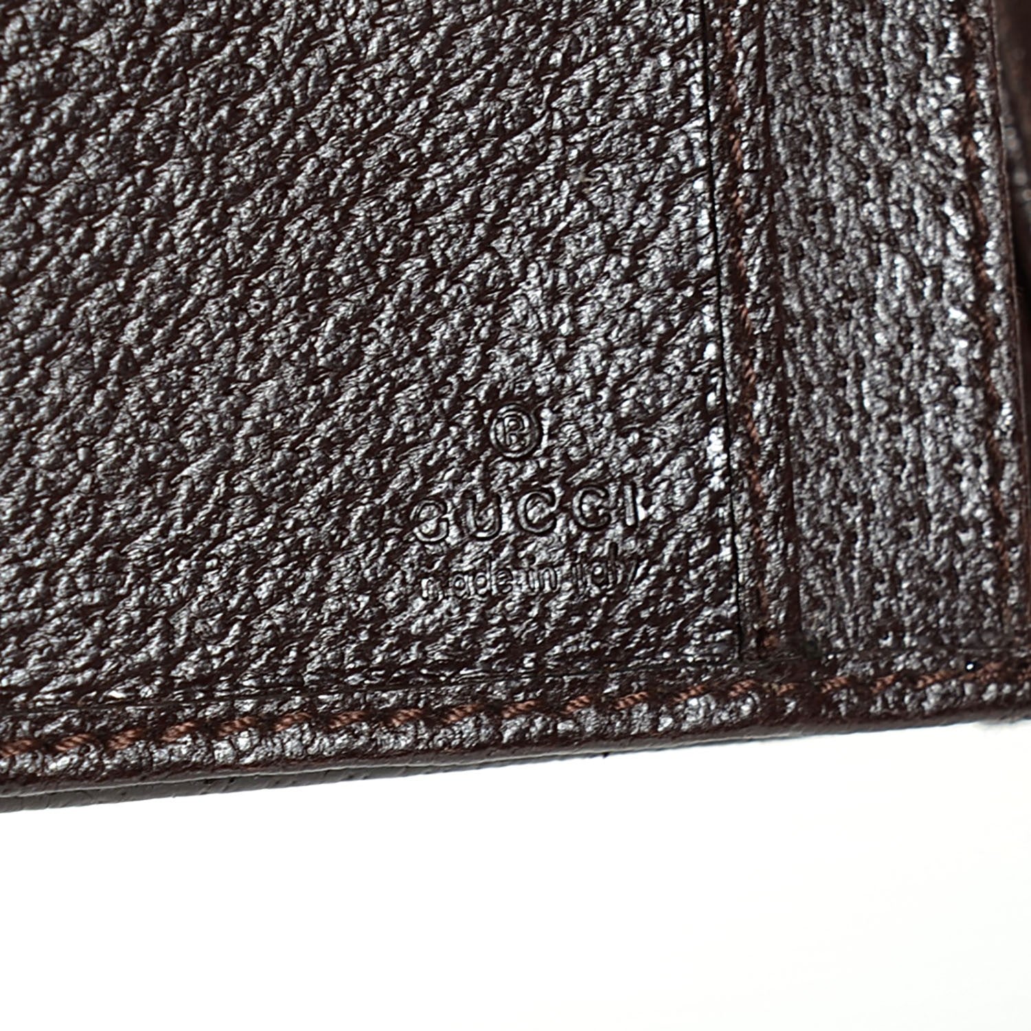 Gucci Monogram Calfskin Ladies Web Long Wallet Beige Ebony Cocoa 6 of 7