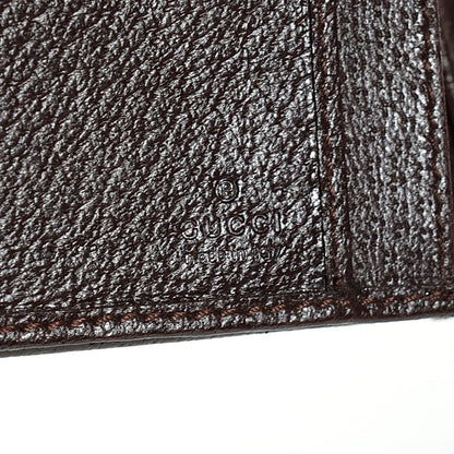 Gucci Monogram Calfskin Ladies Web Long Wallet Beige Ebony Cocoa 6 of 7