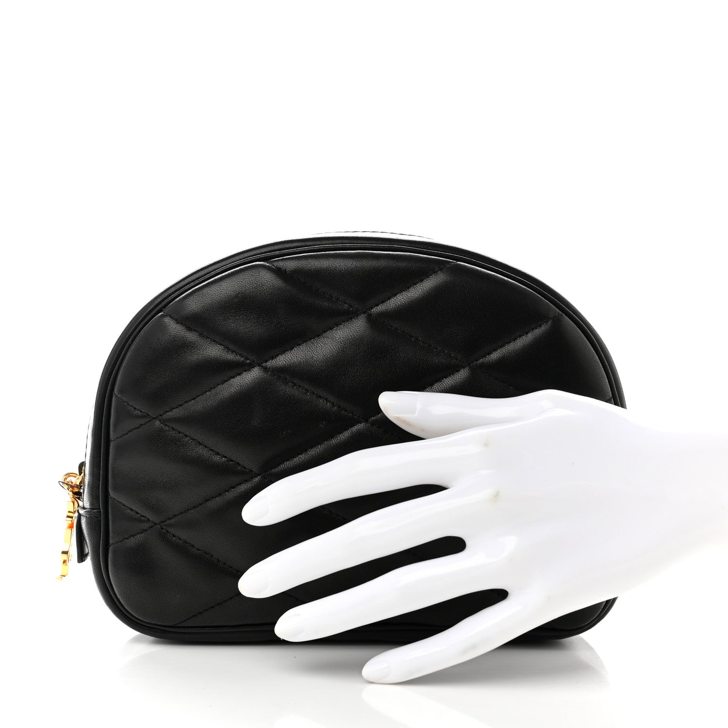 Saint Laurent Lambskin Quilted Lolita Cosmetic Pouch Black 2 of 7