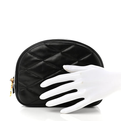 Saint Laurent Lambskin Quilted Lolita Cosmetic Pouch Black 2 of 7