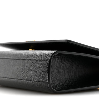 Saint Laurent Grain De Poudre Small Monogram Kate Satchel Black 10 of 14