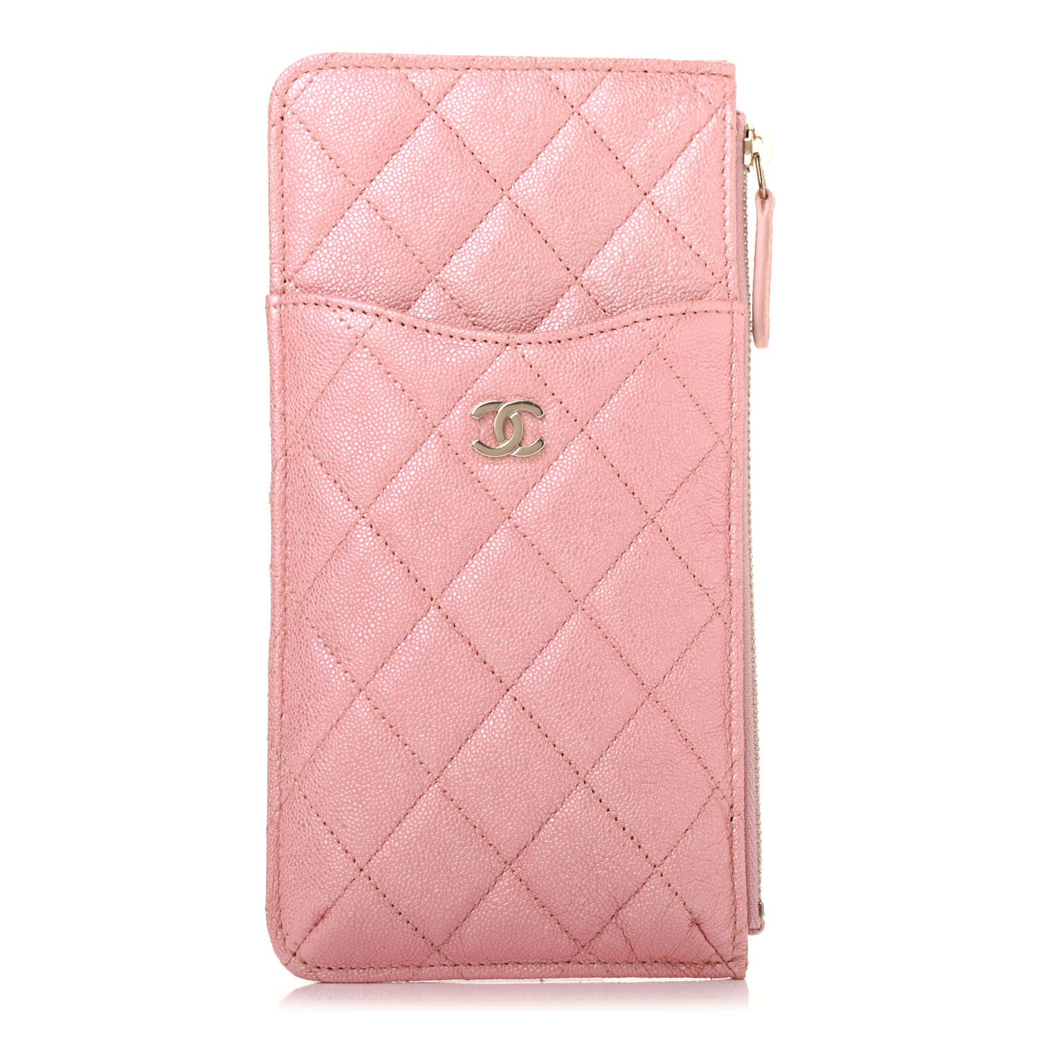 Chanel Iridescent Caviar Quilted Classic iPhone Pouch Rose Pink 1 of 6