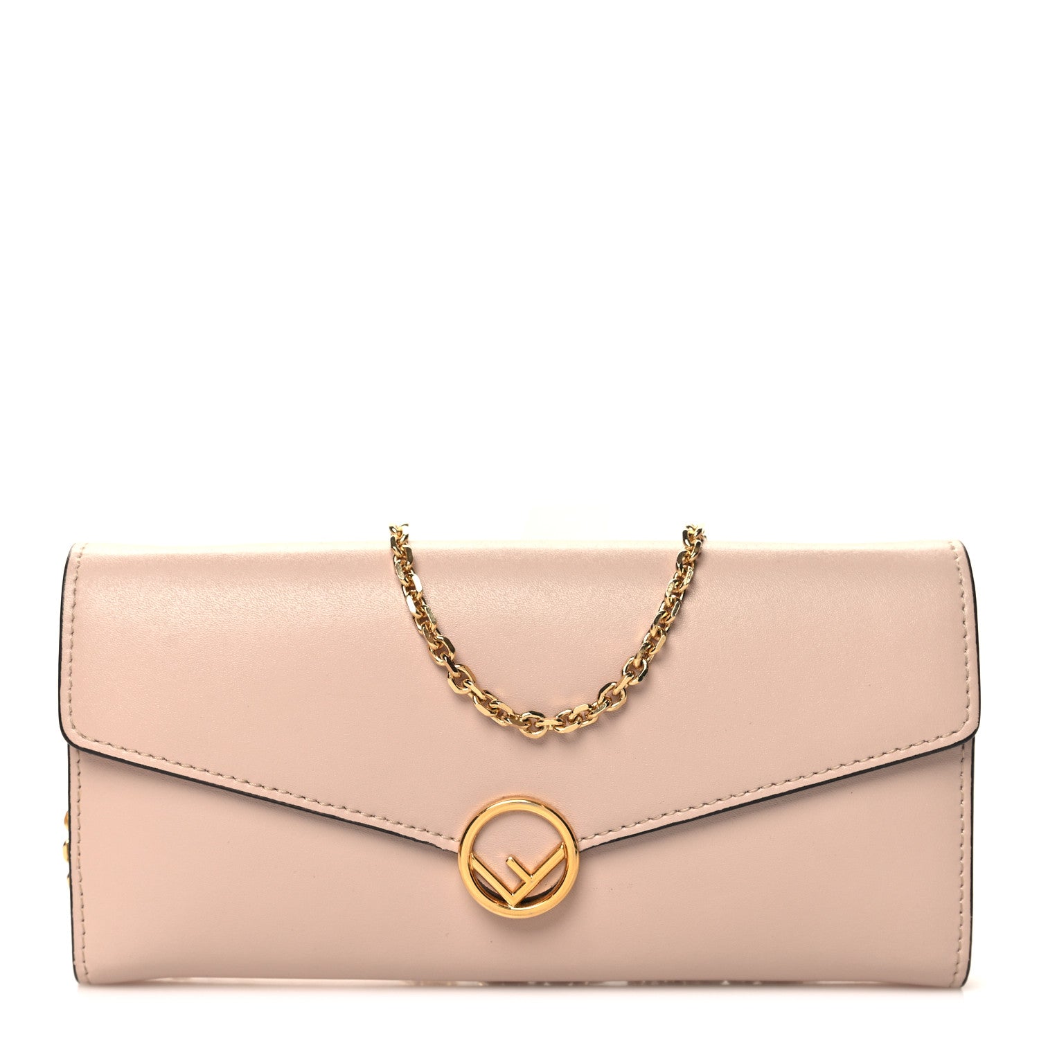 Fendi Vitello Cruise F is Fendi Continental Envelope Wallet on Chain Light Rose 1 of 11