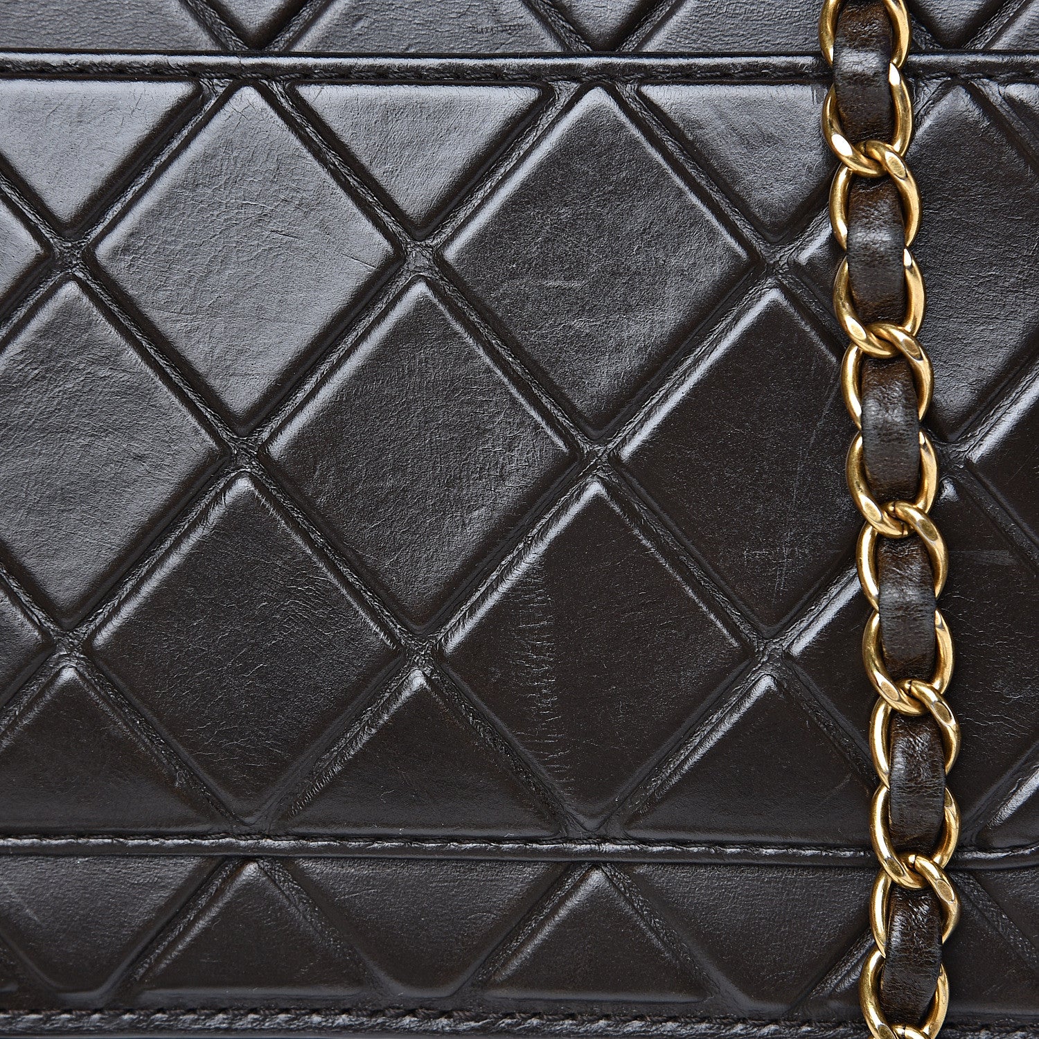 Chanel Calfskin Embossed Medium Flap Brown 18 of 20