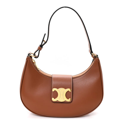 Celine Smooth Calfskin Medium Strap Ava Triomphe Shoulder Bag Tan 1 of 9