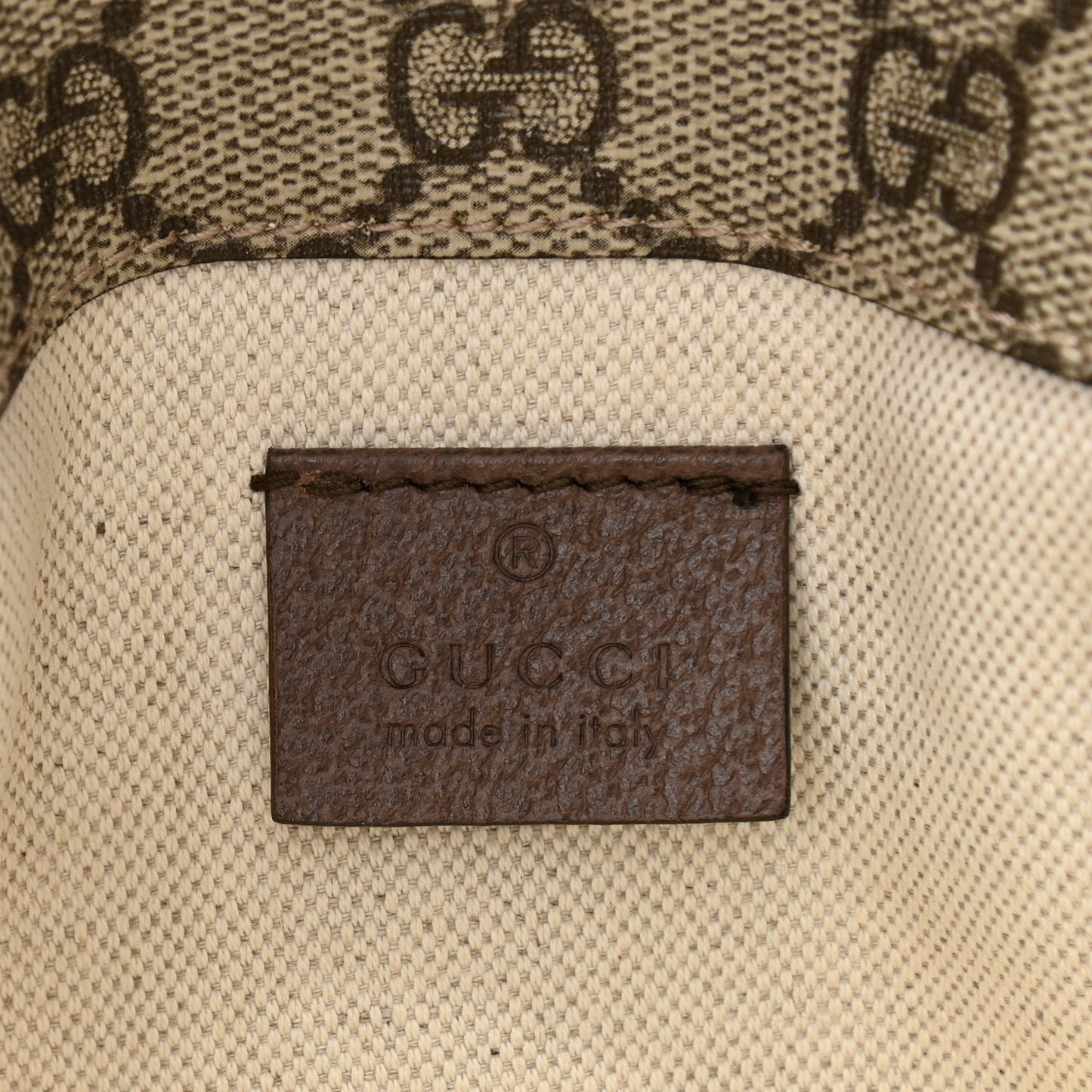 GG Supreme Monogram Neo Vintage Web Belt Bag Brown