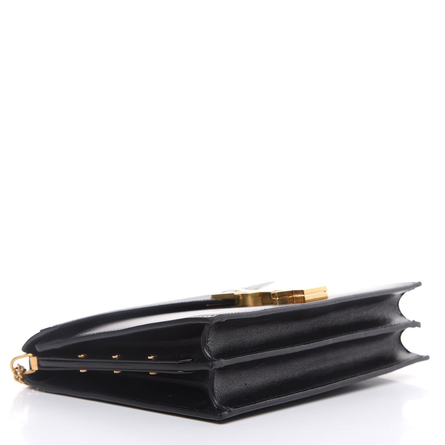 Saint Laurent Smooth Calfskin Monogram Cassandra Clasp Bag Black 4 of 15