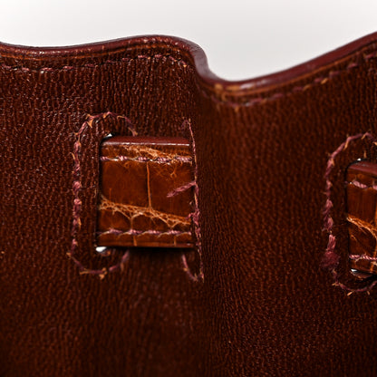 Hermes Shiny Niloticus Crocodile Kelly Sellier 28 Miel 18 of 34