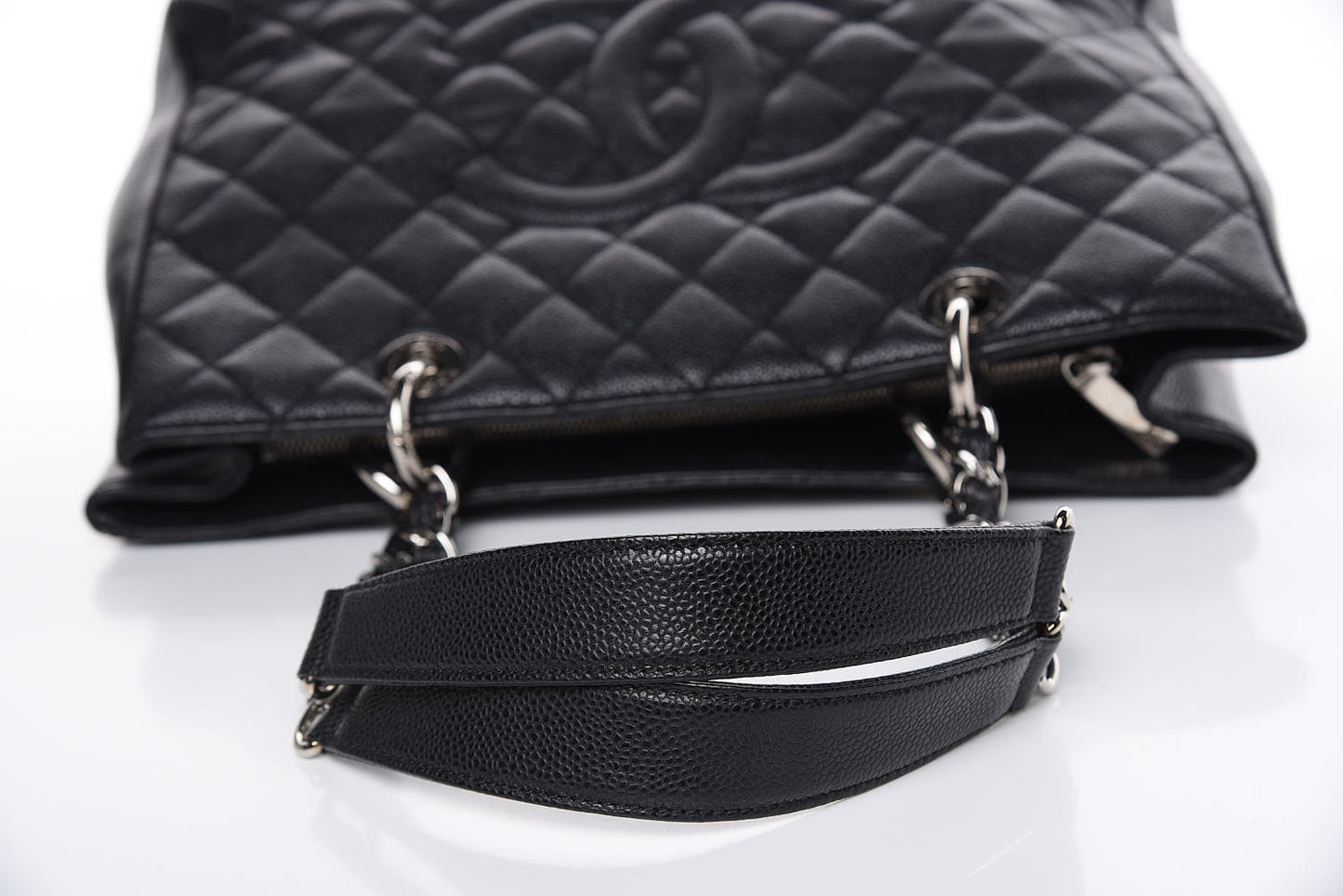 Caviar Quilted Grand Shopping Tote GST Black