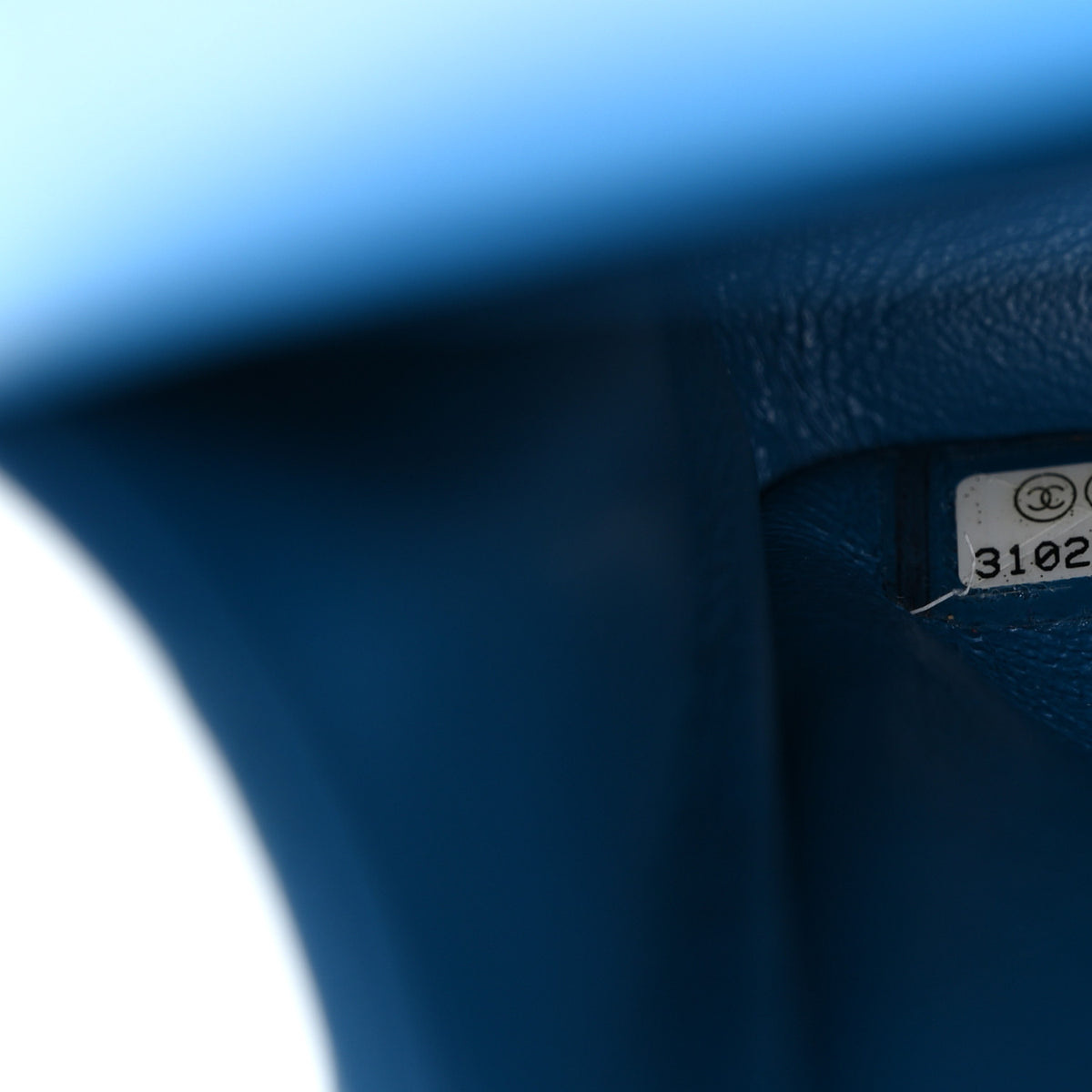 Caviar Quilted Medium Double Flap Blue