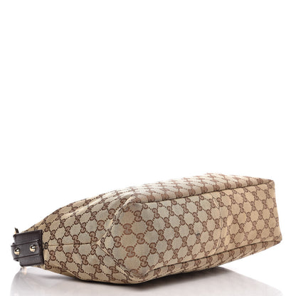Gucci Monogram Medium Horsebit Chain Hobo Dark Brown 4 of 17