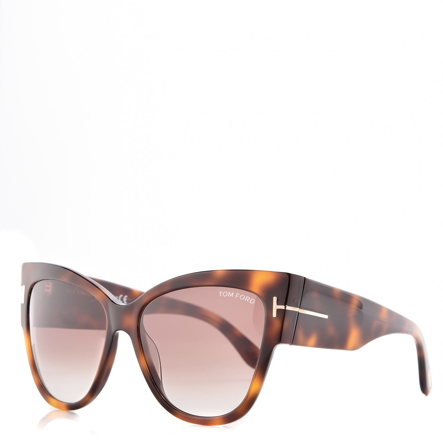 Tom Ford Acetate Anoushka Cat Eye Sunglasses TF371 Tortoise Shell 1 of 8