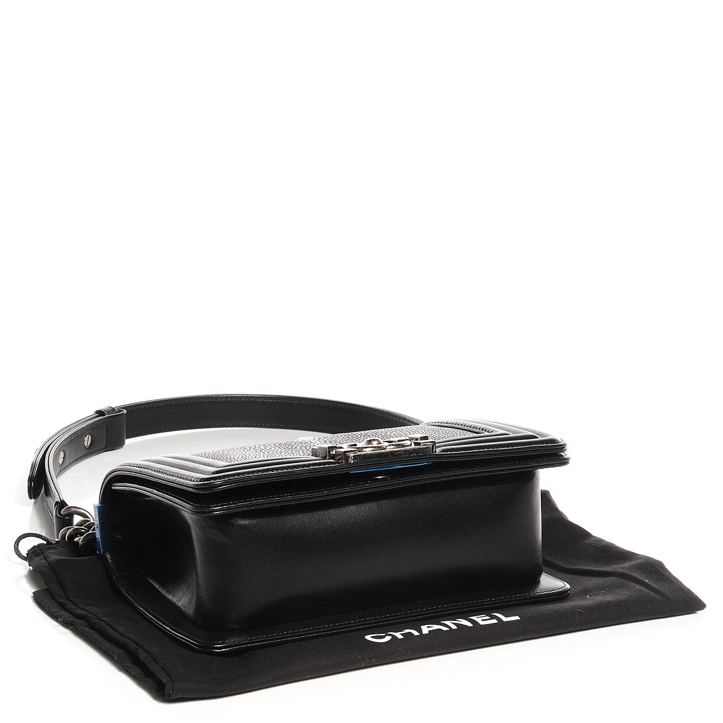 Galuchat Stingray Small Boy Flap Black