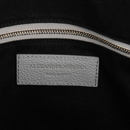 Alexander McQueen Grained Calfskin Legend Satchel Medium Grey Melange 6 of 7
