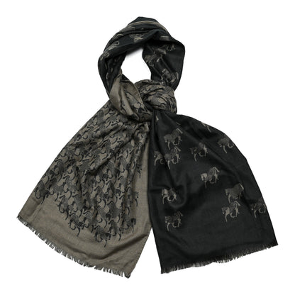 Hermes Cashmere Silk Horses Muffler 1 of 5