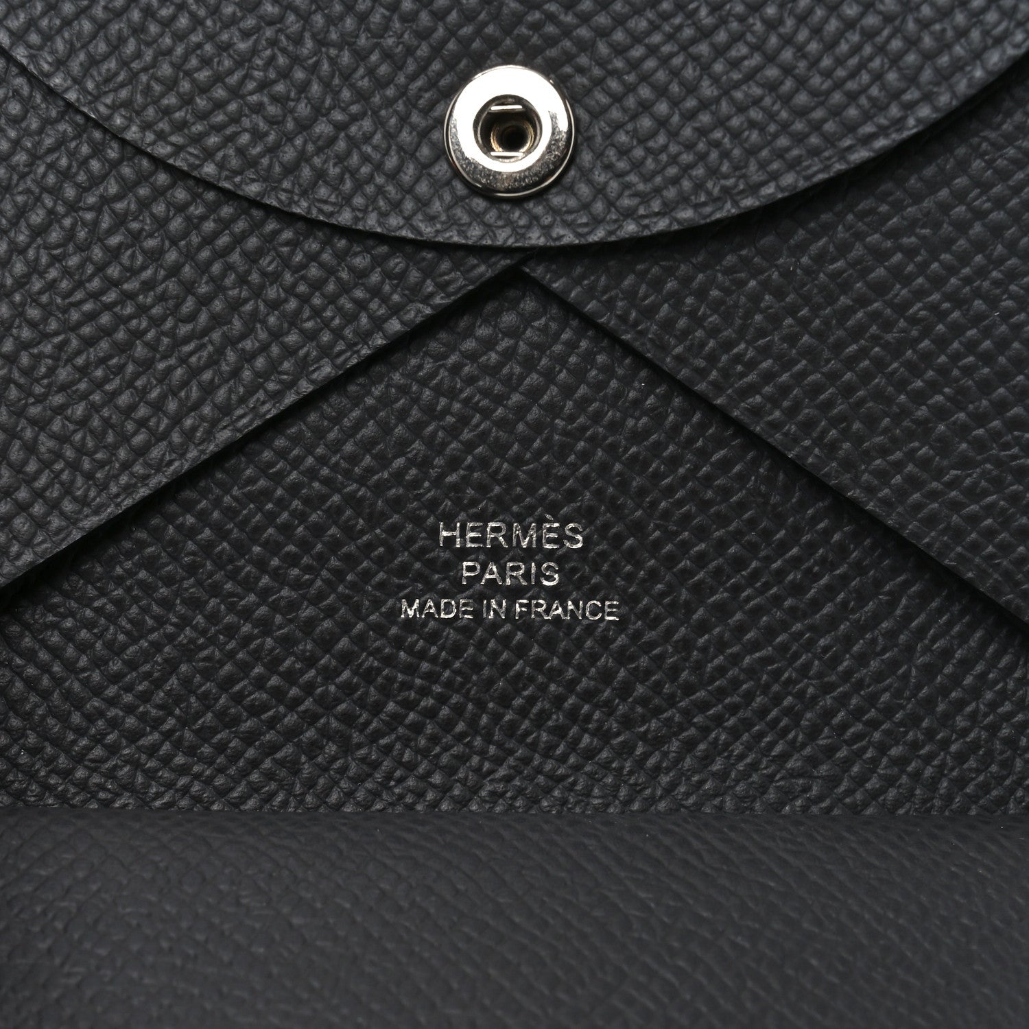 Hermes Epsom Calvi Duo Card Case Graphite 6 of 7