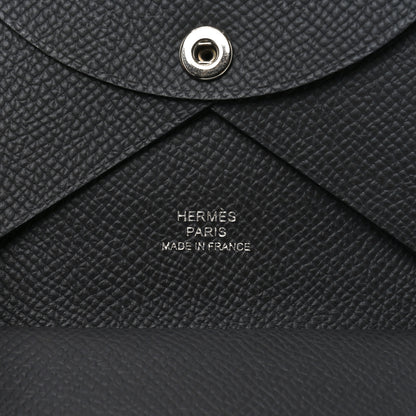 Hermes Epsom Calvi Duo Card Case Graphite 6 of 7