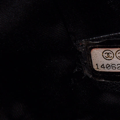 Chanel Vinyl Quilted Frozen Shopping Tote Black 7 of 15