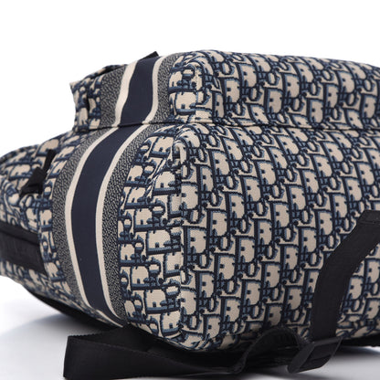 Christian Dior Oblique Diortravel Backpack Blue 6 of 10