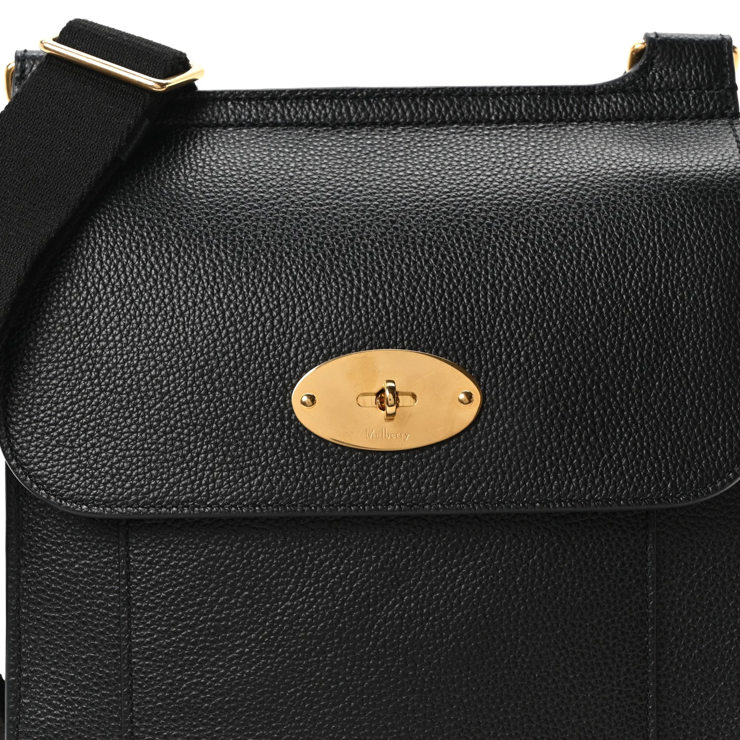 Mulberry Natural Grain Calfskin Antony Messenger Crossbody Black 6 of 8