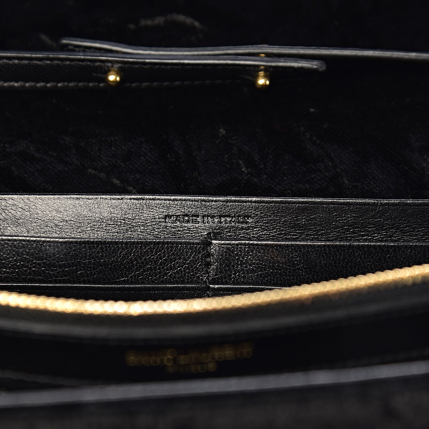Velvet Monogram Chain Wallet Black