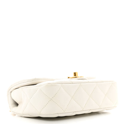 Chanel Caviar Quilted Mini Sweetheart Rectangular Flap White 4 of 10